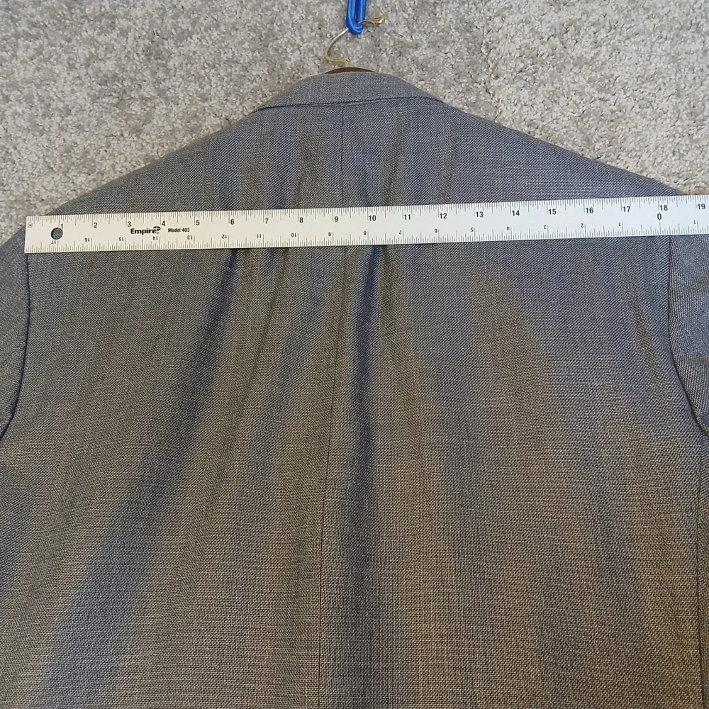 Perry Ellis Portfolio Mens 44L Gray Modern Fit 2-Button Blazer Sport Coat